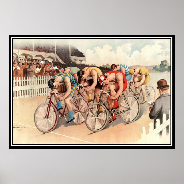 Vintage cykeltävling 1904 Postertryck Poster (Framsidan)