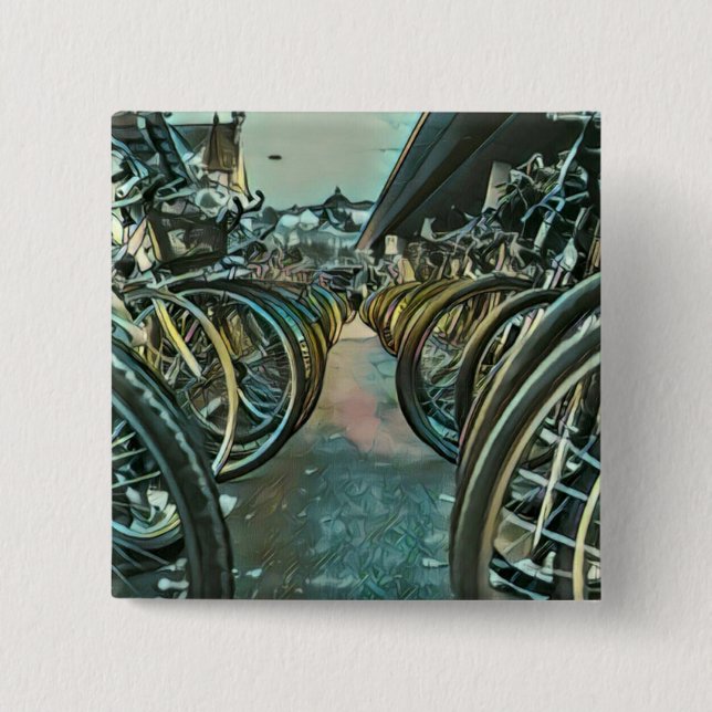 Vintage-cykla teckningar knapp (Framsida)