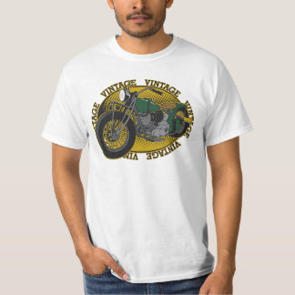Vintage cyklar ryttaren som manar värderar T-tröja T-shirt