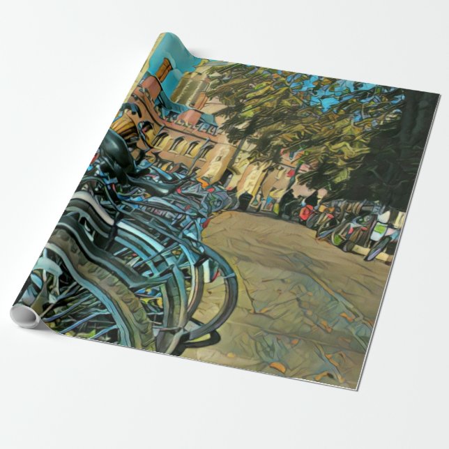 Vintage-cyklinggåvor Presentpapper (Utrullad)