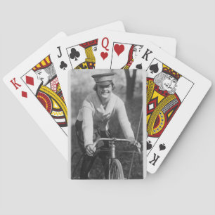 Vintage cyklist i bloomers casinokort
