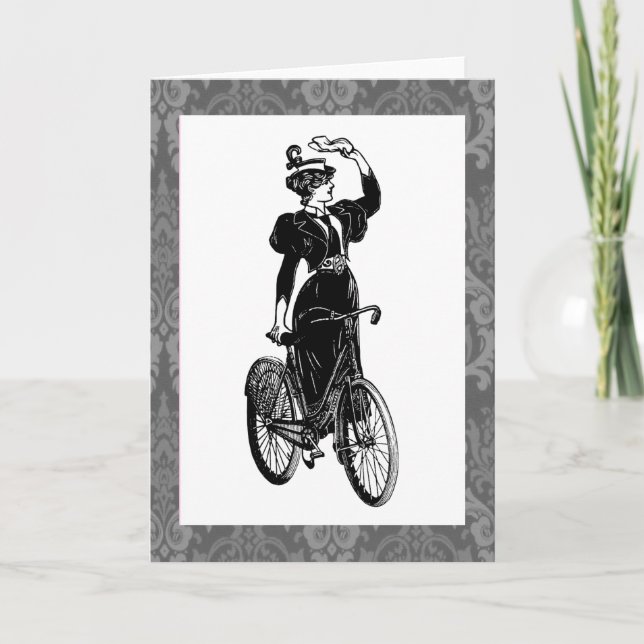 Vintage cyklist kort (Framsida)