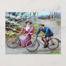 Vintage cyklister vykort