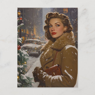 Vintage Cyristmas Helg Vykort