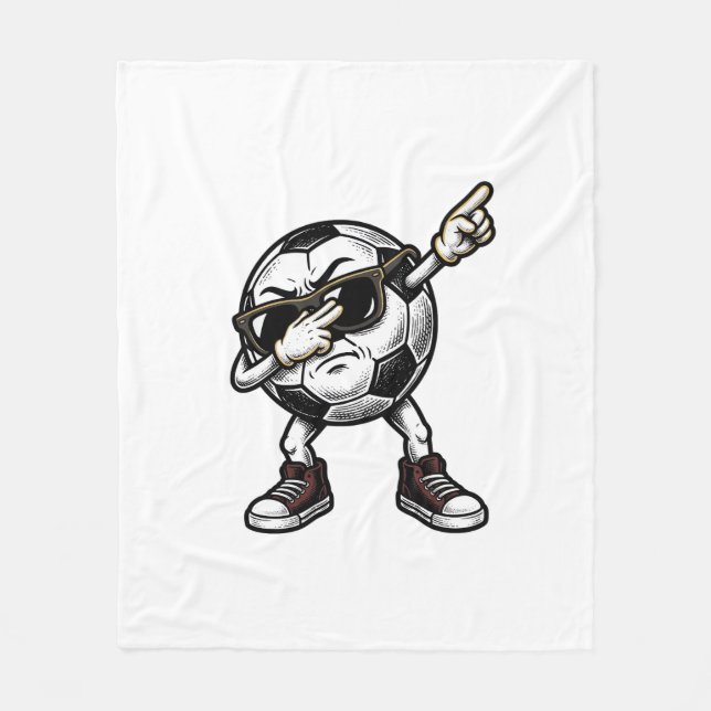 Vintage Dabbing Fotbolls Tröja Design (2)_1 Fleecefilt (Framsidan)