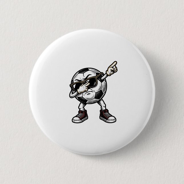 Vintage Dabbing Fotbolls Tröja Design (2)_1 Knapp (Framsida)