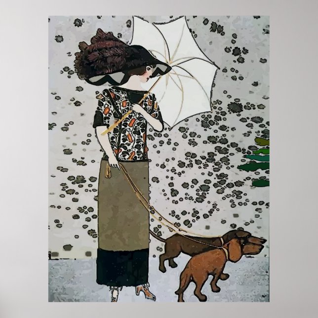 Vintage Dachshund Poster (Framsidan)