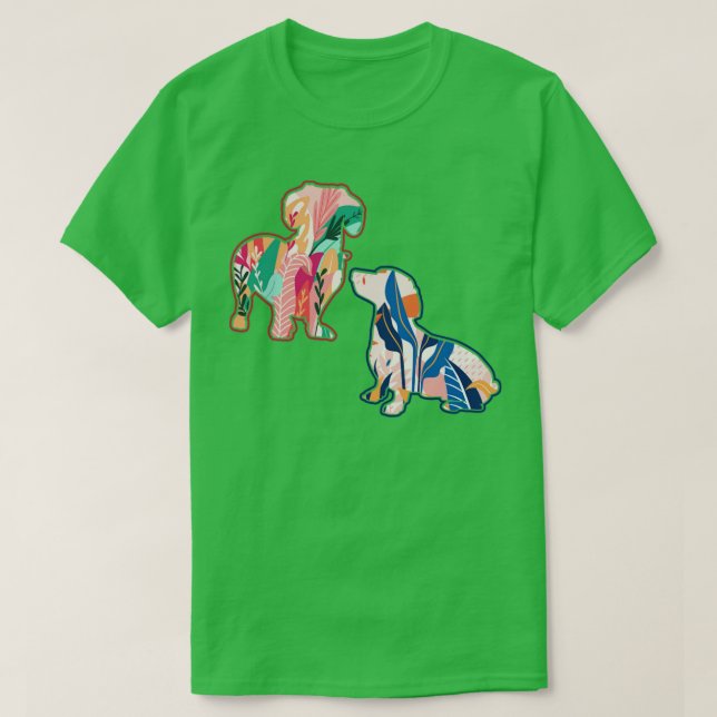 Vintage Dachshund T Shirt (Design framsida)