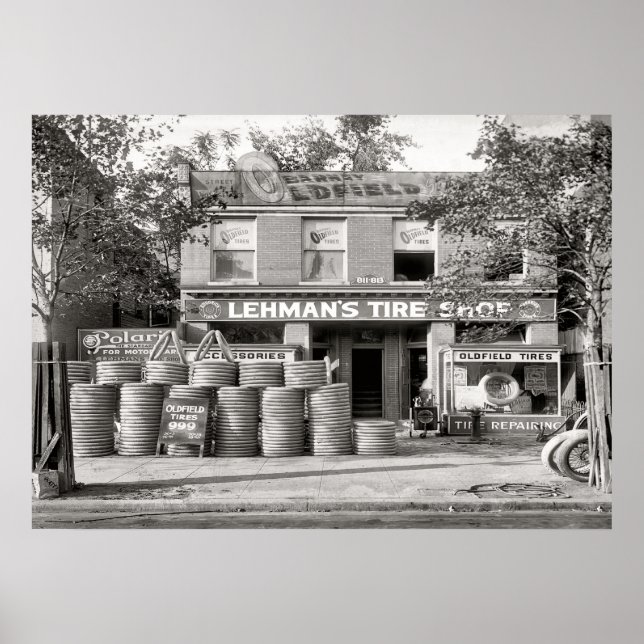 Vintage Däck Shop Poster (Framsidan)