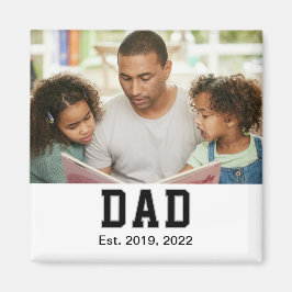 Vintage Dad Established Gift Photo Magnet