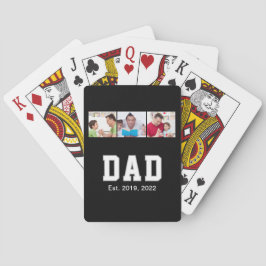 Vintage Dad Established Gift Text 3 Photo  Casinokort