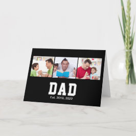 Vintage Dad Established Gift Text 3 Photo  Kort