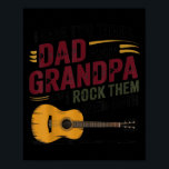 Vintage Dad Grandpa Rocks Them Guitar Music Lover  Poster<br><div class="desc">Vintage Dad Grandpa Rocks Them Guitar Music Lover</div>