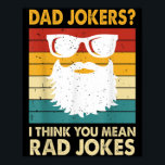 Vintage Dad Jokes I Mean Rad Jokes Retro  Poster<br><div class="desc">Vintage Dad Jokes I Mean Rad Jokes Retro</div>