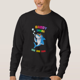 Vintage Daddy Shark Doo Doo Doo Kul Lång Ärmad Tröja