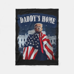 Vintage Daddys Home 2024 Trump Ta Amerika tillbaka Fleecefilt