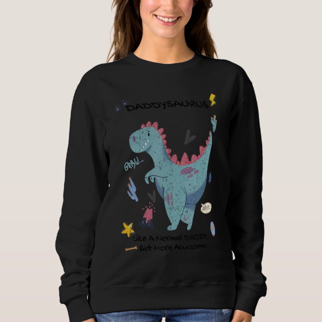 Vintage Daddysaurus Awesome Daddy  Daddy Dinosaur T Shirt (Framsida)