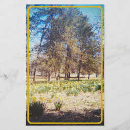 Vintage Daffodil Stationery Brevpapper