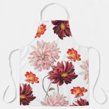 Vintage Dahlias botaniska apron