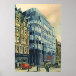 Vintage Daily Express Byggnad på Fleet Street Poster