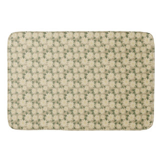 Vintage Daisy Blommönster i Sälggrönt och Crème Badrumsmatta
