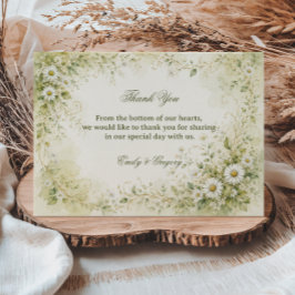 Vintage Daisy Botanisk Tack Kort