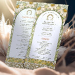 Vintage Daisy Bröllop Art nouveau av Mucha Program<br><div class="desc">Inledning av det redigerbara Vintage bröllop-programmet av Alphonse Mucha, som nu finns på Zazzle! Det här eleganten är perfektens sätt att vägleda gästerna genom din speciella dag. Vintage bröllop-programmet har en vacker Art nouveau-utformning av den legendariska Alphonse Mucha. Designens mjuka färg och komplicerade detaljer imponerar säkert på dina gäster. Programmet...</div>
