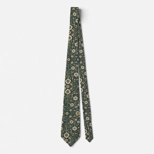 Vintage Daisy Trädgårdsmönster Slips