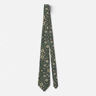 Vintage Daisy Trädgårdsmönster Slips