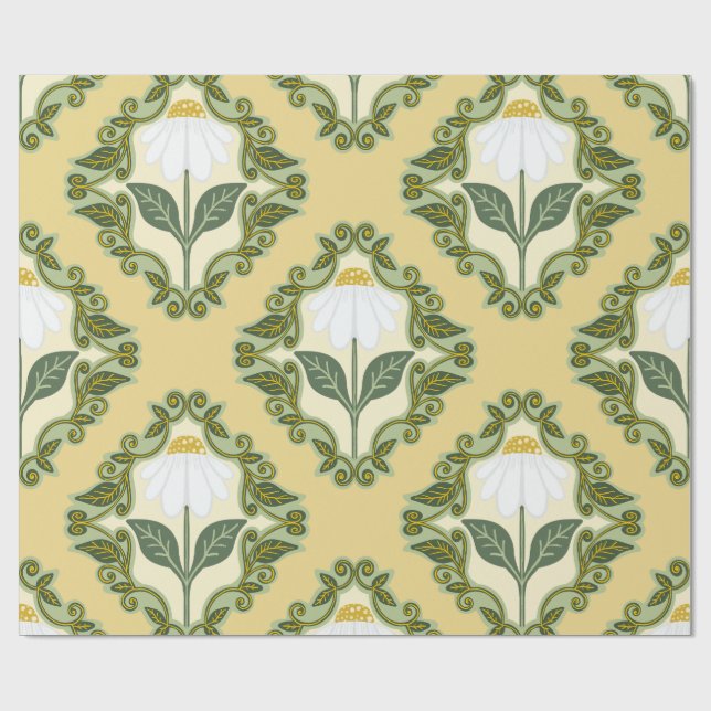 Vintage Daisy Vine Presentpapper (Platt)