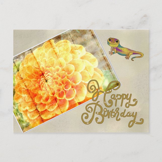 Vintage Dalie Vykort (Framsida)