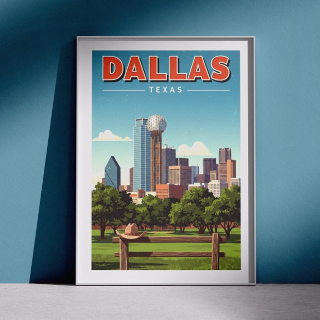 Vintage Dallas Texas Poster (Skapare uppladdad)