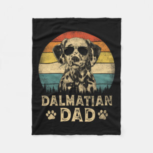 Vintage Dalmatian Pappa Hundälskare Far#39;s Dag T Fleecefilt