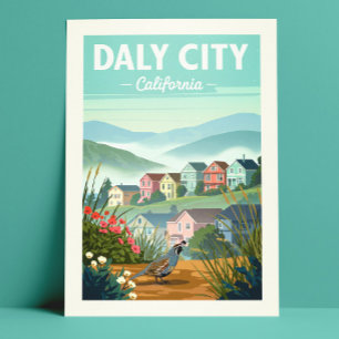 Vintage Daly City California Vykort