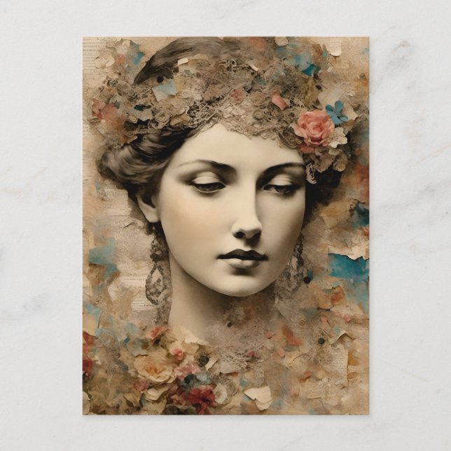 Vintage Dam Collage Postcard Vykort (Framsida)