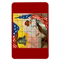 Vintage Dam, Eagle, Flagga och Liberty Bell Mosiac