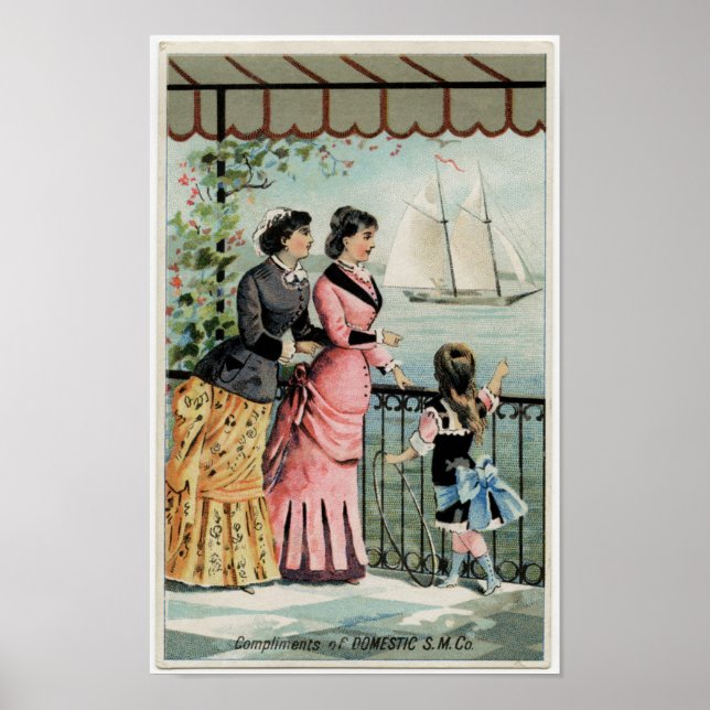 Vintage Dam, flicka, Frakten Poster (Framsidan)
