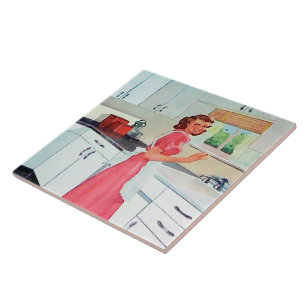 vintage dam kakelplatta