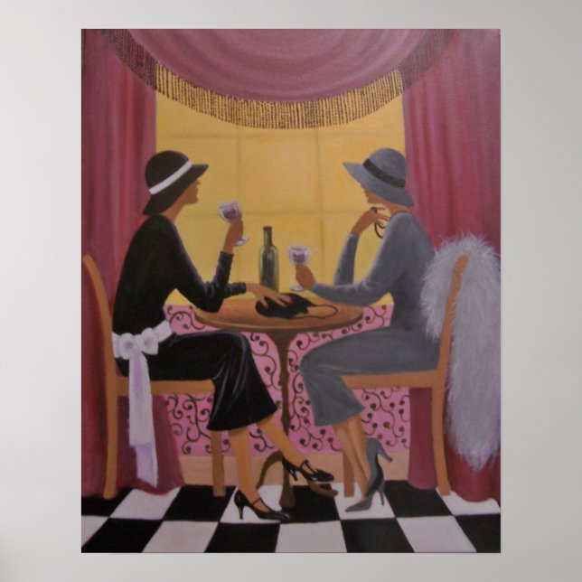 VINTAGE DAM KVÄLL UT, POSTER (Framsidan)