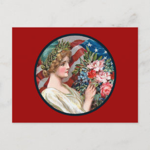 Vintage Dam Liberty_Postcard Vykort