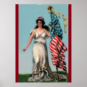 Vintage Dam Liberty Poster