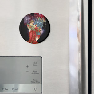 Vintage Dam och Fireworks Magnet