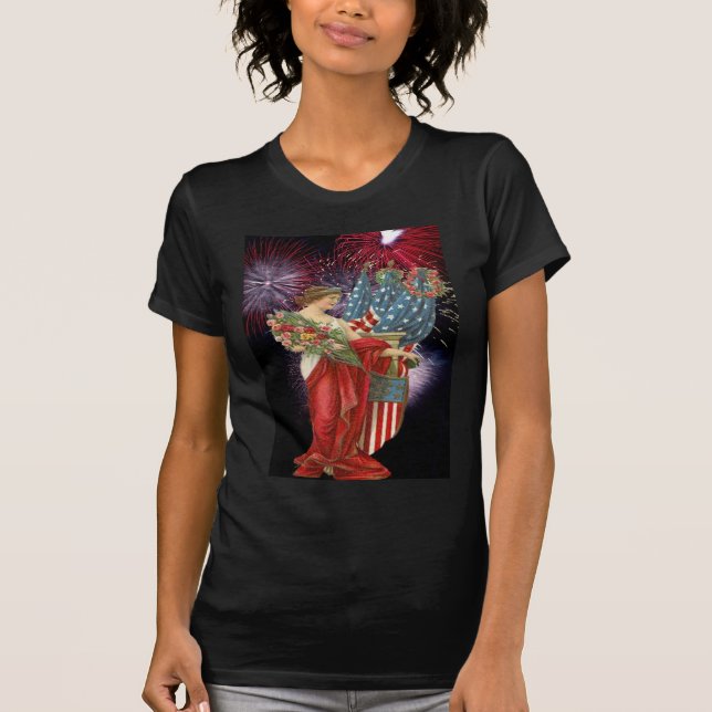 Vintage Dam och Fireworks Tee (Framsida)