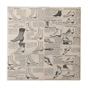 Vintage Dam Shoes Catalog - 1900-talet Mode Kakelplatta