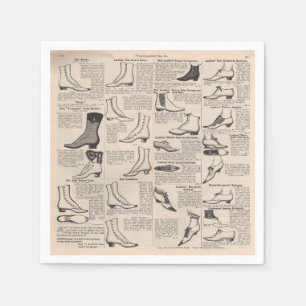 Vintage Dam Shoes Catalog - 1900-talet Mode Pappersservett