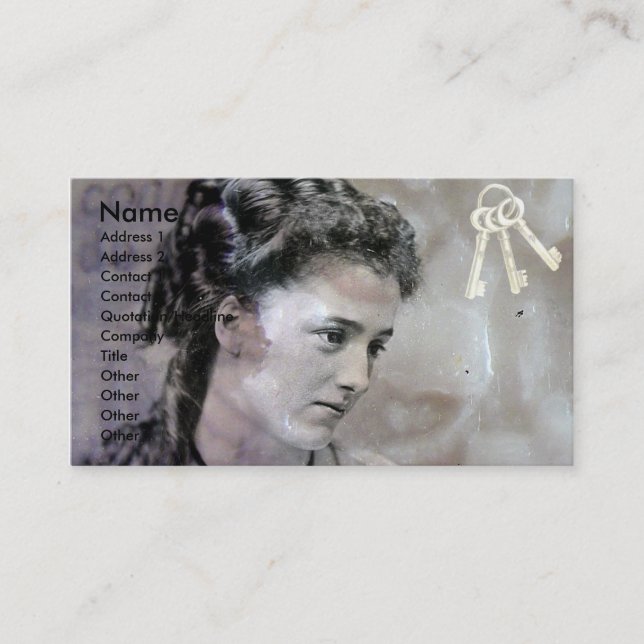 Vintage Dam Visitkort (Framsida)