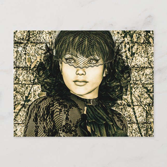 Vintage Dam Vykort (Framsida)