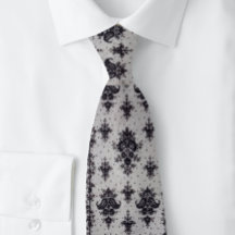 Vintage Damask Black och Grått