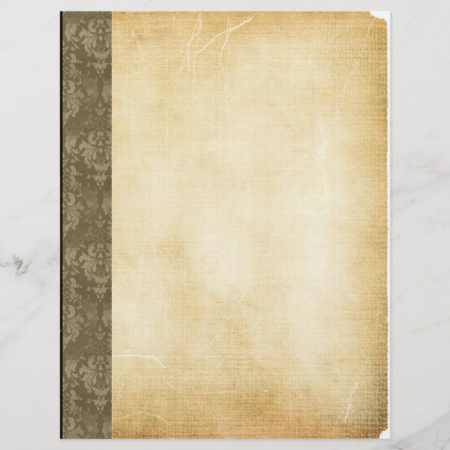 Vintage Damask Gräns Papper bakgrundsbelysning för Reklamblad (Framsidan)