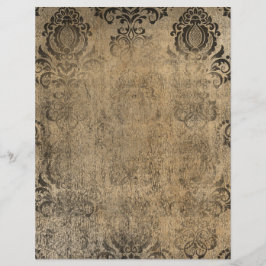 Vintage Damask Grungy Scrapbook Papper